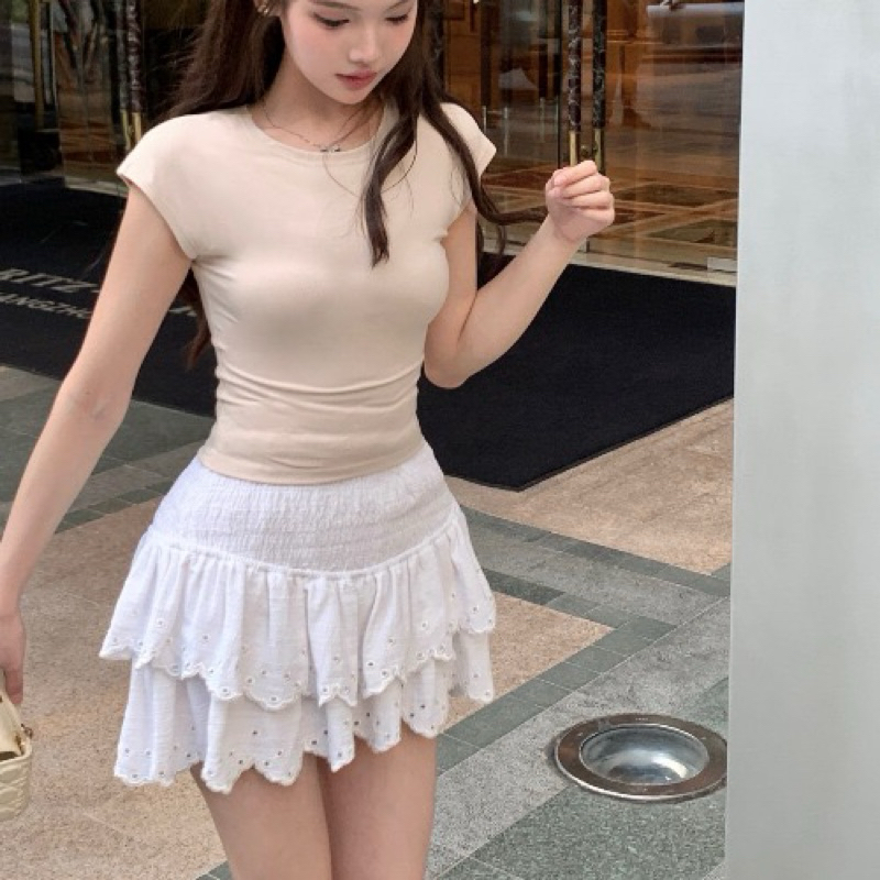 PQ06- Áo thun cộc tay croptop ( Thân ngắn) 42-52kg PQ Store chất Bozip co giãn tốt, tôn dáng | BigBuy360 - bigbuy360.vn
