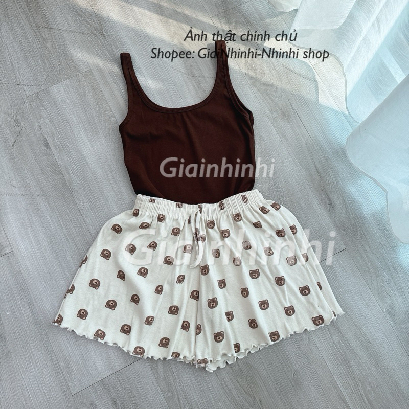 Sét đồ ngủ áo ba lỗ họa tiết sexxy co giãn, Bộ ngủ 2 dây to mát lạnh BN0083 - NhiNhi Shop | BigBuy360 - bigbuy360.vn