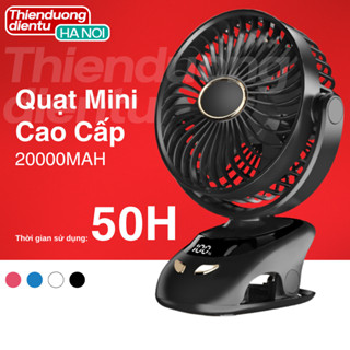 (20000 mAh) Quạt Mini Tích Hợp Đèn Ngủ Cao Cấp - BH 12 tháng