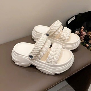 Dép Sandal Quai Hậu Nữ Dây Soắn Đế cao 5 cm Thời trang Đi Hậu ,Đi Lê Chất Liệu EVA