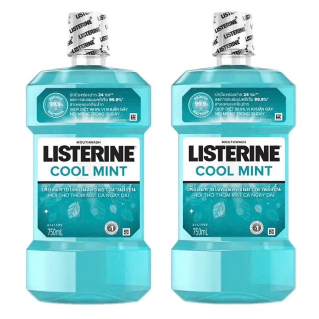 Combo 2 Chai Nước Súc Miệng Listerine Thái Lan 750ml+750ml