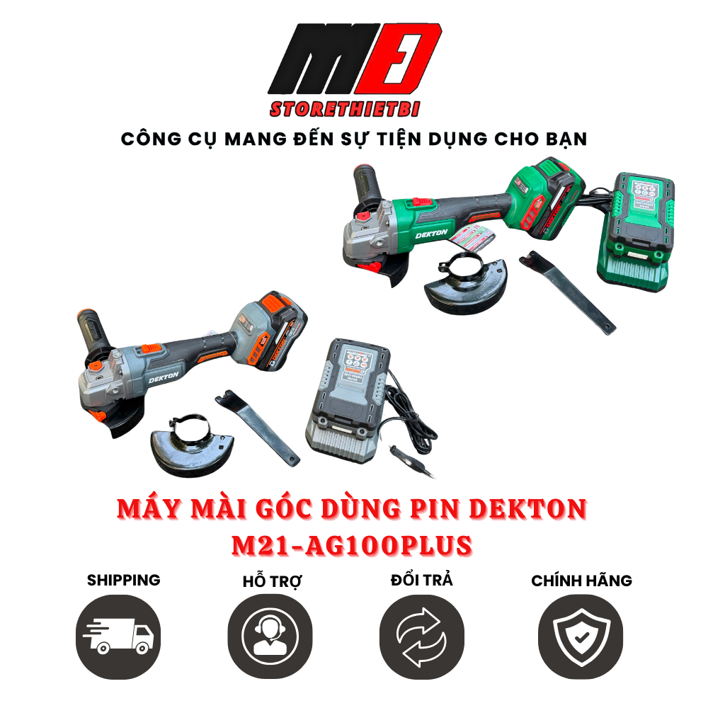 Máy Mài Góc 100mm M21-AG100PLUS DEKTON Chân Pin Phổ Thông