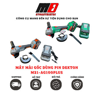 (Mẫu Mới) Máy Mài Góc Cầm Tay Nhỏ Gọn M21-AG100PLUS DEKTON Chân Pin Phổ Thông