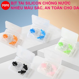 Bịt tai kẹp mũi ngăn nước khi bơi lội POPO sử dụng cùng kính bơi mũ bơi nón bơi
