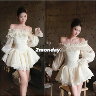 [TẶNG QUẦN/ SẴN] ĐẦM VÁY TRỄ VAI DÀI TAY TƠ HÀN BỒNG XOÈ SIÊU XINH DÍNH NGỌC TIỂU THƯ CÔNG CHÚA V32