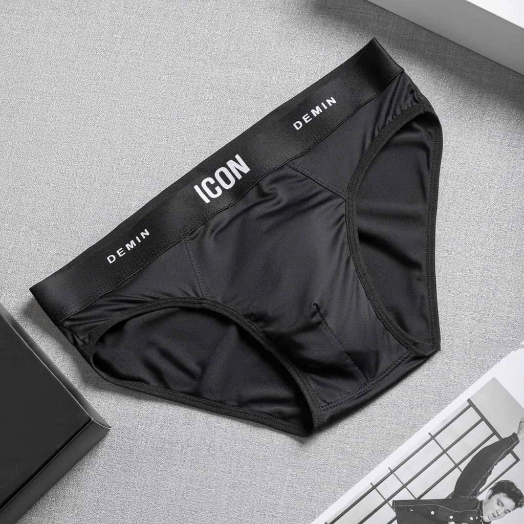 Quần Lót Nam [ COMBO 4C ], Quần sịp nam tam giác Icon cao cấp chất thun lạnh co giãn kháng khuẩn - F