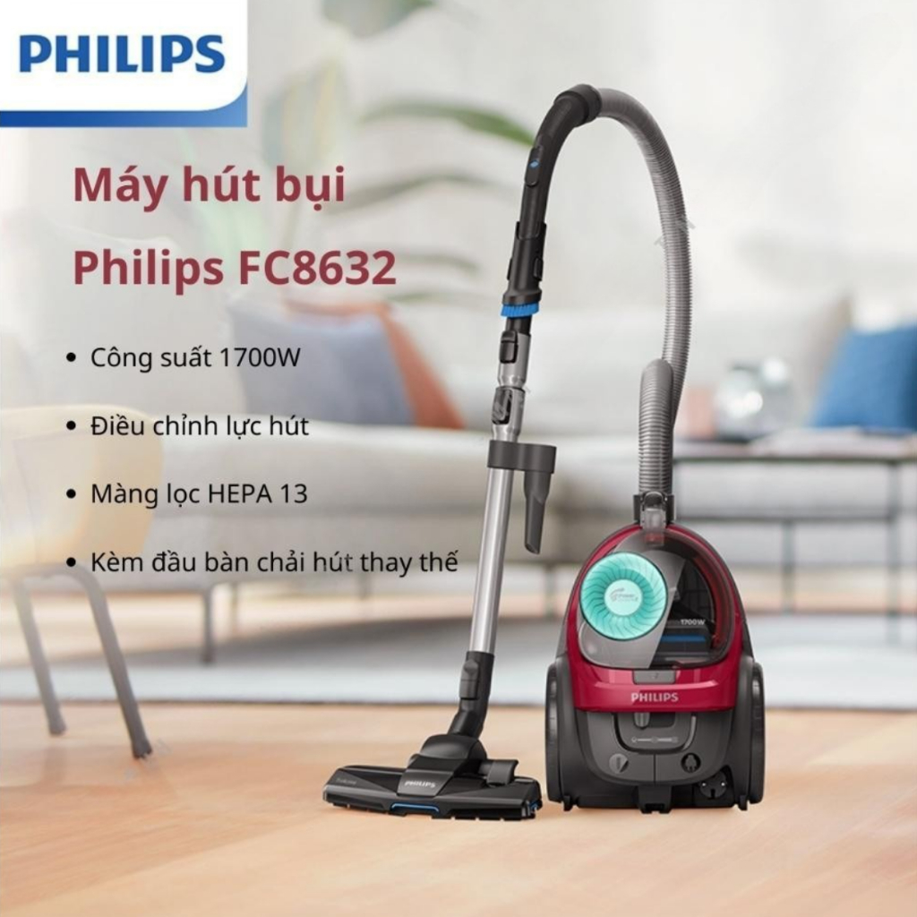 MÁY HÚT BỤI PHILIPS POWERPRO ACTIVE FC8632 ,BẢO HÀNH 24 THÁNG