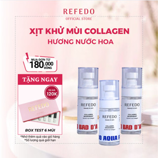 Xịt khử mùi dưỡng da collagen 3in 1 hương nước hoa Refedo sịt thơm body mist toàn thân nam nữ khử mùi hôi nách body miss