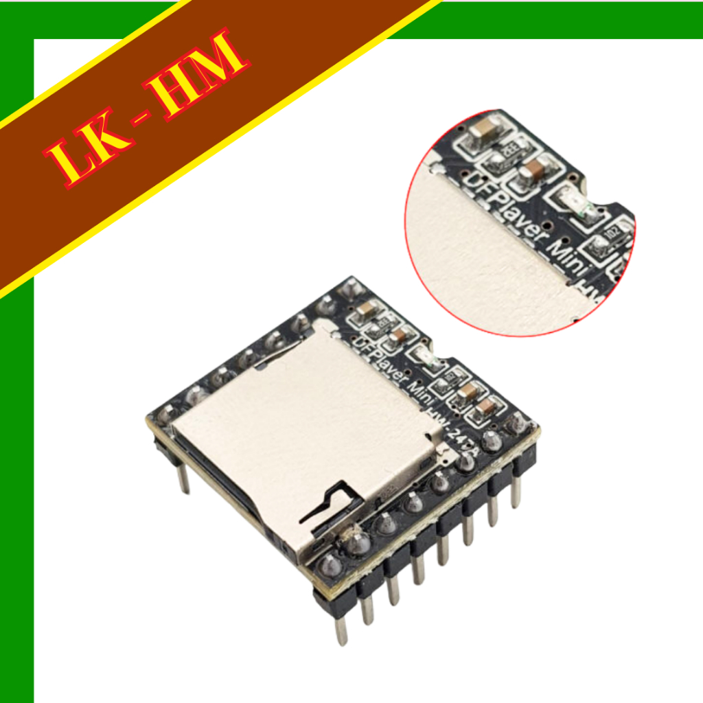 Mạch Phát Âm Thanh MP3 Kết Hợp Amply DFPlayer Mini - Mạch mp3 - Mach phát nhạc gắn thẻ nhớ