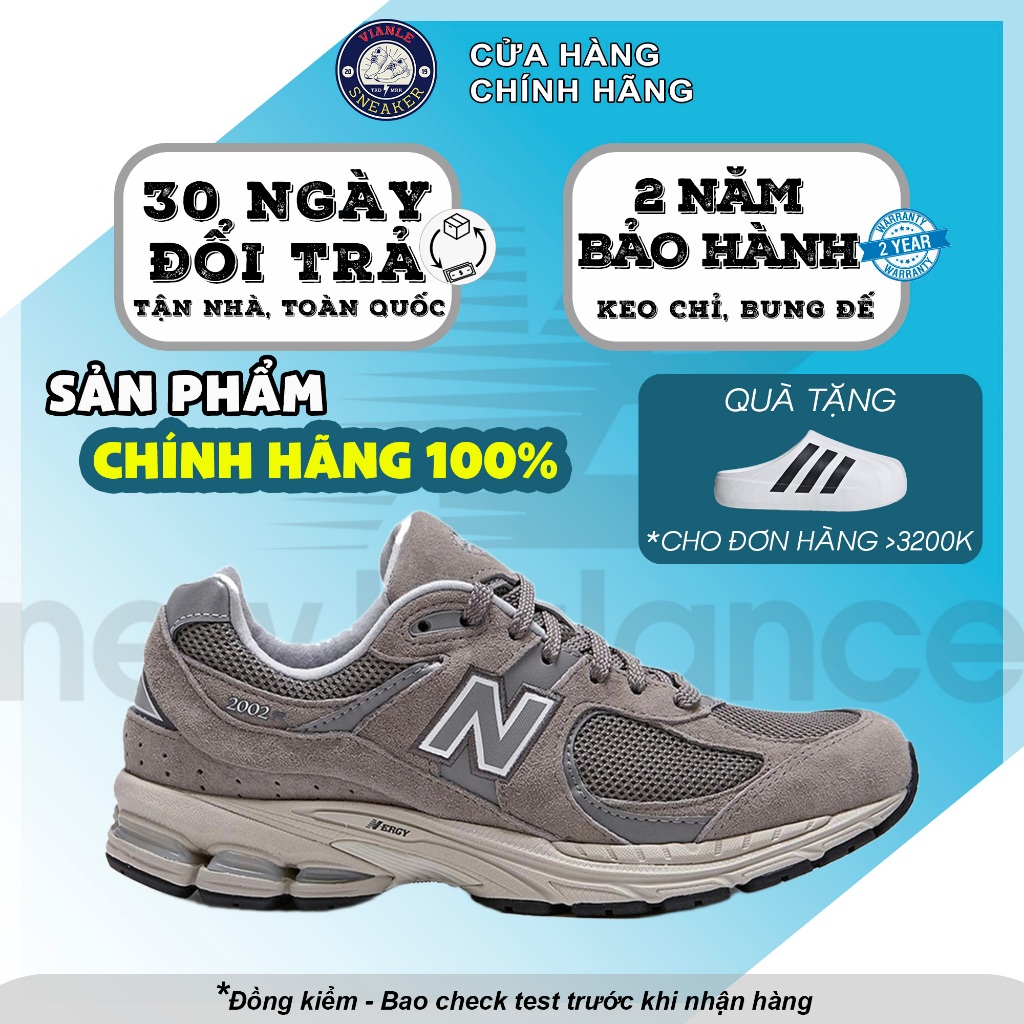 [CHÍNH HÃNG] Giày New.Balance 2002R ‘Marblehead’ thể thao kết hợp thời trang cho nam và nữ, màu xám 