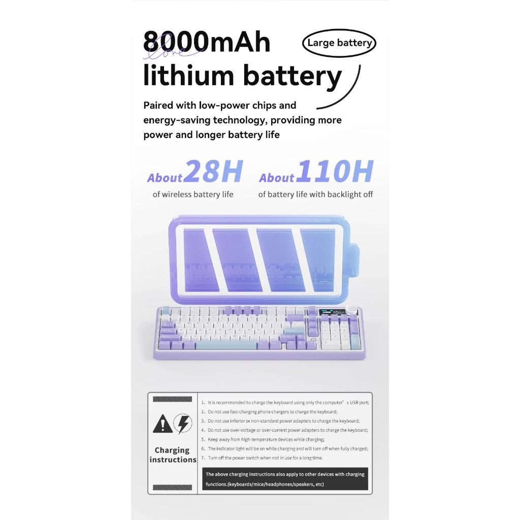 Bàn phím cơ Ajazz AK980 - 3 Mode kết nối - Led RGB- Gasket Mount - Pin 8000Mah | BigBuy360 - bigbuy360.vn