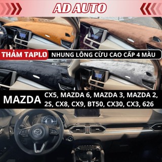 Thảm Taplo Nhung Lông Cừu MAZDA CX5, MAZDA 6, MAZDA 3, MAZDA 2, 2S, CX8, CX9, BT50, CX30, CX3, Chuẩn Form, AD AUTO