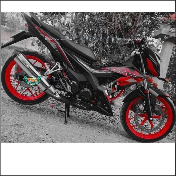 Tem rời Sonic đỏ đen nhám - Decal 3 lớp cao cấp, chông nước, không bay màu (C)