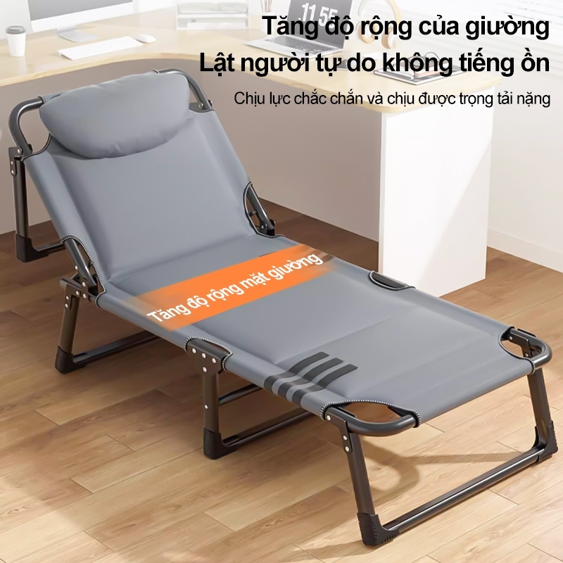 ALVIN Giường Gấp 193x62cm Ghế Thư Giãn Có Đệm - Giường Xếp Di Động Thoải Mái | BigBuy360 - bigbuy360.vn