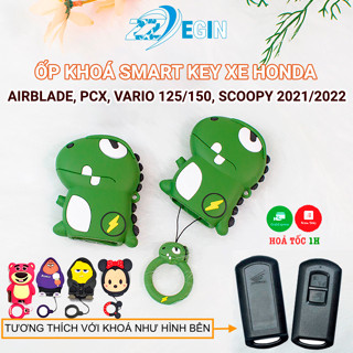  Ốp Khoá Smartkey Xe Honda Honda Air Blade 125  150 AB 2020 Vario 150 Lead 2020 Scoopy 2022 Dễ Thương Chống Trầy Xước 