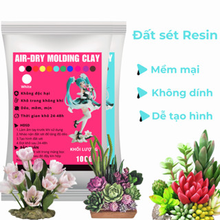  Đất Sét Nặng Tự Khô Đất Sét Nhựa Resin Clay Làm Hoa Và Nặn Tượng Mô Hình - Gói 100G 