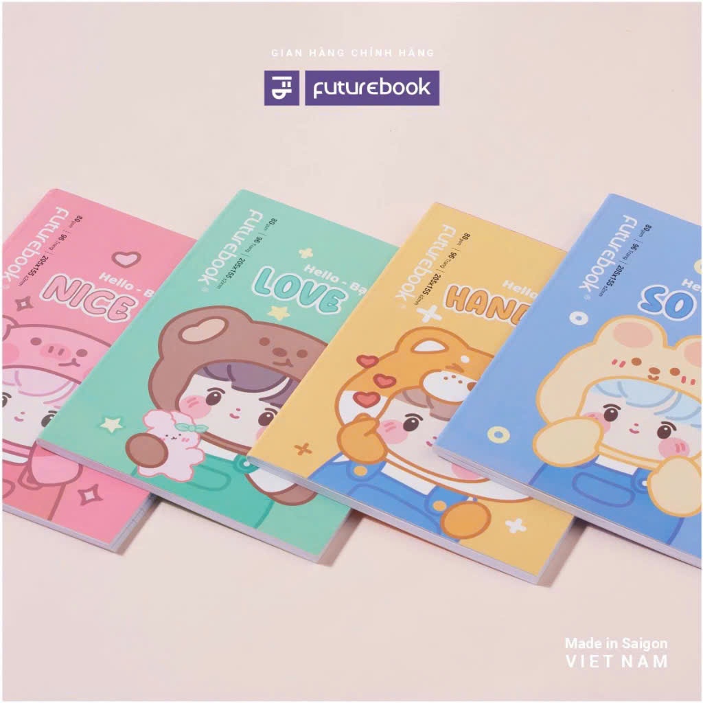 Vở kẻ ngang FUTUREBOOK khổ B5 DL 80gsm 80 trang Hello bạn nhỏ SV351