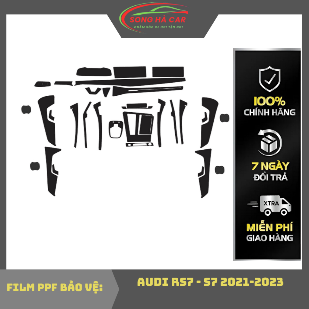 Audi RS7 - S7 2021-2023 Dán PPF bảo vệ nội thất, chống xước và luôn bóng đẹp