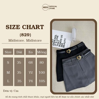 Chân váy kèm belt tim (829) - MIDISTORE