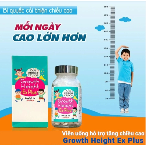 Viên uống hỗ trợ tăng chiều cao cho trẻ Growth Height EX Plus Nhật Bản hộp 300 viên