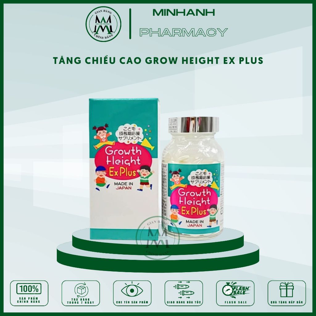 Viên uống hỗ trợ tăng chiều cao cho trẻ Growth Height EX Plus Nhật Bản hộp 300 viên
