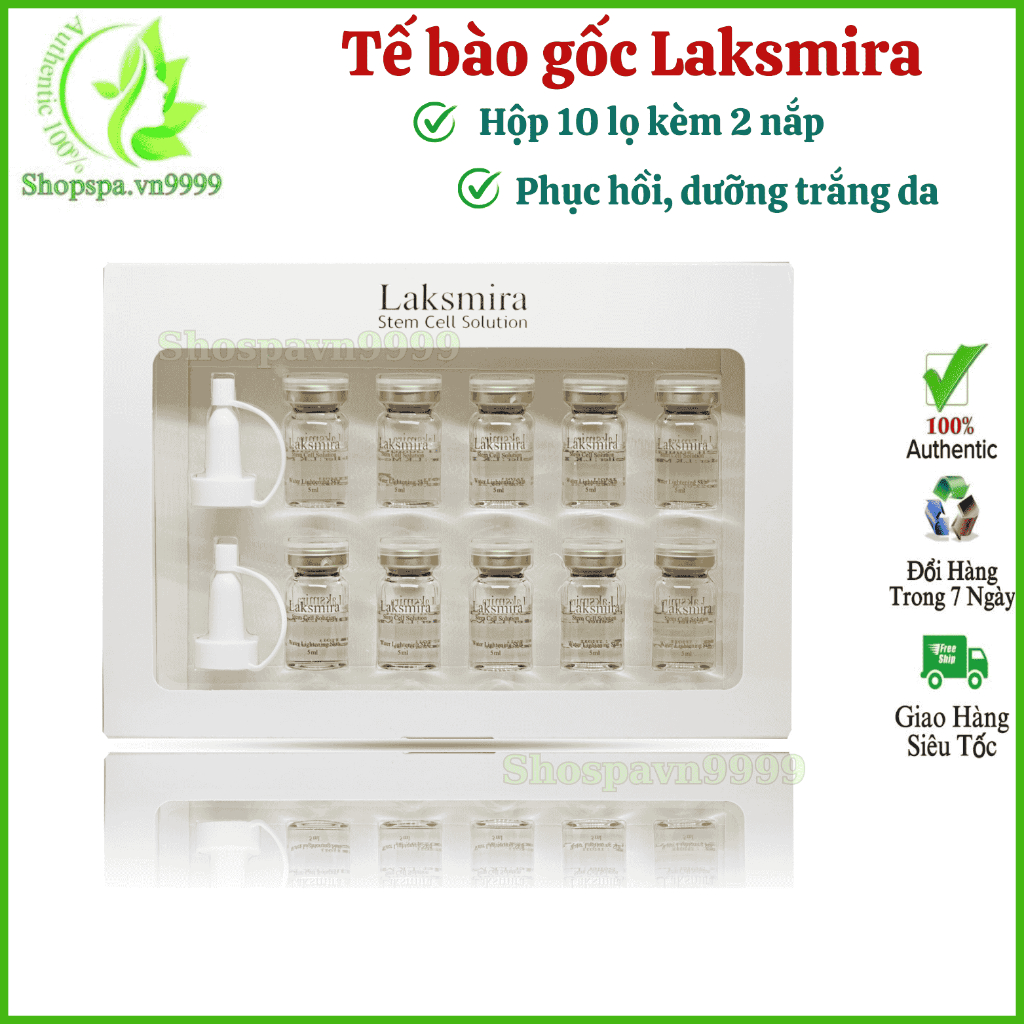 Tế bào gốc Laksmira Stem Cell Solution, Tế bào gốc phục hồi, dưỡng trắng da mẫu 2025