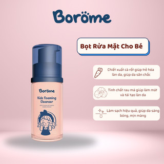 Bọt rửa mặt Borome cho bé chiết xuất cà rốt giúp dưỡng ẩm, làm sạch da, loại bỏ bụi bẩn dung tích 100ml