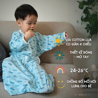 Túi Ngủ Mơ| Túi Ngủ Mùa Hè Cho Bé – Cotton Lụa Mát Lạnh - Đóng Mở Tay – Size 6-12kg