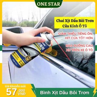Chai Xịt Dầu Bôi Trơn Cửa Kính Ô Tô, Dung Dịch Bôi Trơn Cửa Kính Bảo Vệ Gioăng Cao Su OneStar - DBT01