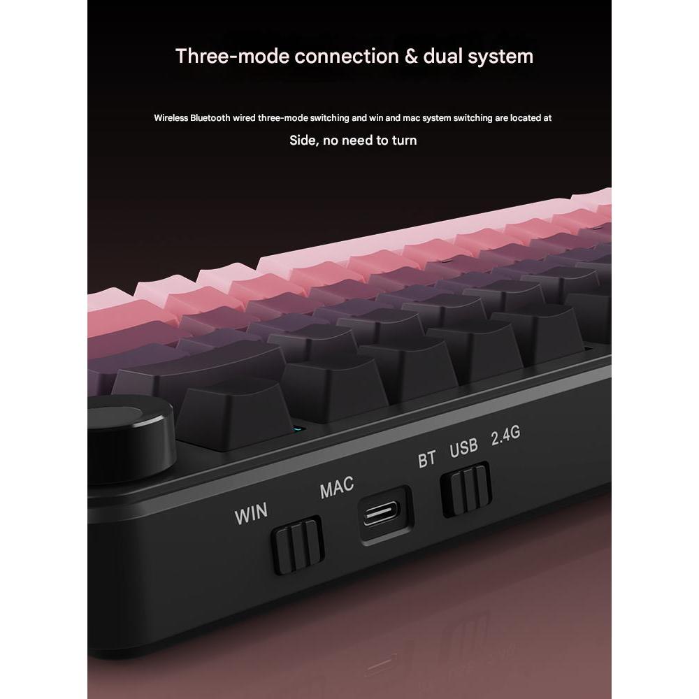 Bàn phím cơ không dây AJAZZ AK820 MAX PLUS - 3 mode kết nối - Led RGB - Màn hình TFT - Pin 8000mAh | BigBuy360 - bigbuy360.vn