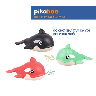 Đồ chơi cá heo phun nước nhà tắm Pikaboo, họa tiết bắt mắt, chất liệu nhựa an toàn