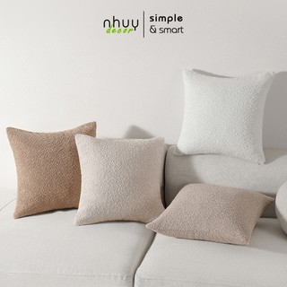  Gối vuông decor sofa NHU Y DECOR  Gối tựa lưng sofa gối ôm sofa vải lông cừu có thể tháo giặt tiện lợi 