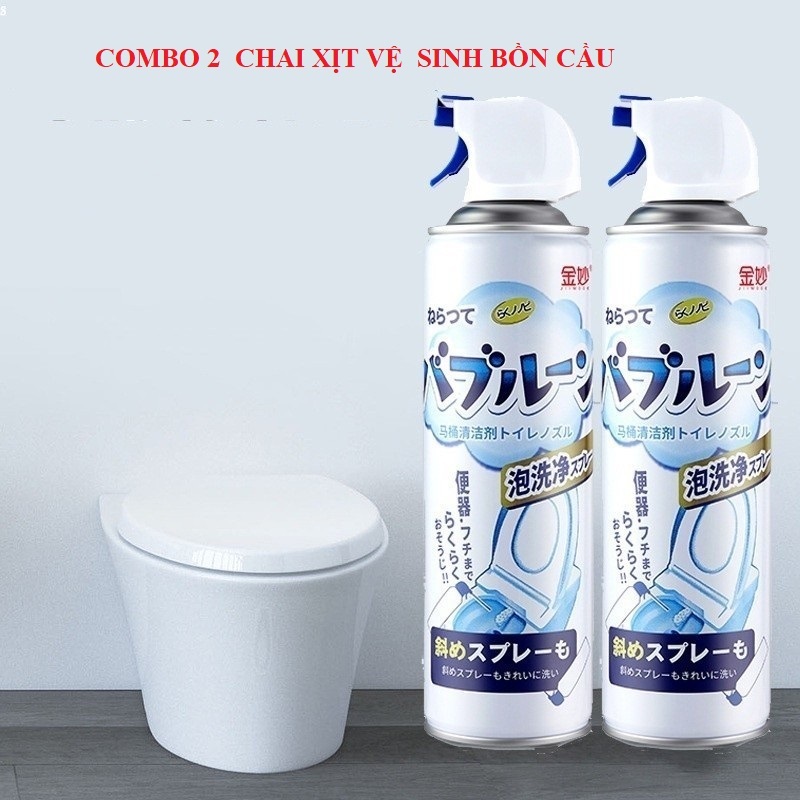 COMBO 2 CHAI XỊT BỌT TUYẾT VỆ SINH TOLET BỒN TẮM , DUNG DỊCH VỆ SINH BỒN CẦU SIÊU SẠCH, LOẠI BỎ CÁC MẢNG BÁM