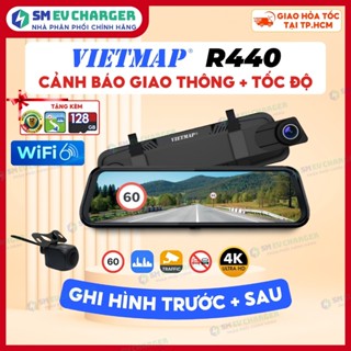 Camera hành trình Vietmap R440 (128GB) 4K SMEV tặng VM Live PRO - Trước sau Cảnh báo Giao Thông Toàn Quốc báo tốc độ
