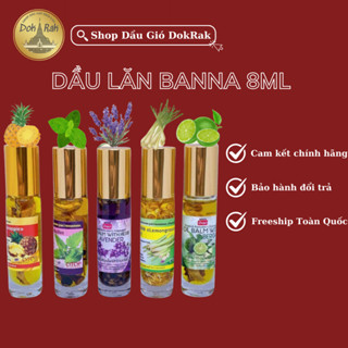 [CHÍNH HÃNG] Dầu Lăn Thảo Dược OTOP Banna Bạc Hà - Lavender - Khóm - Sả - Cam Chanh Thái Lan 8ml