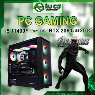 PC Gaming, Máy tính Gaming, Cây Gaming, PC đồ hoạ chơi game Intel i5 11400F / Ram 32G / RTX 2060 6G / Vỏ kính bể cá