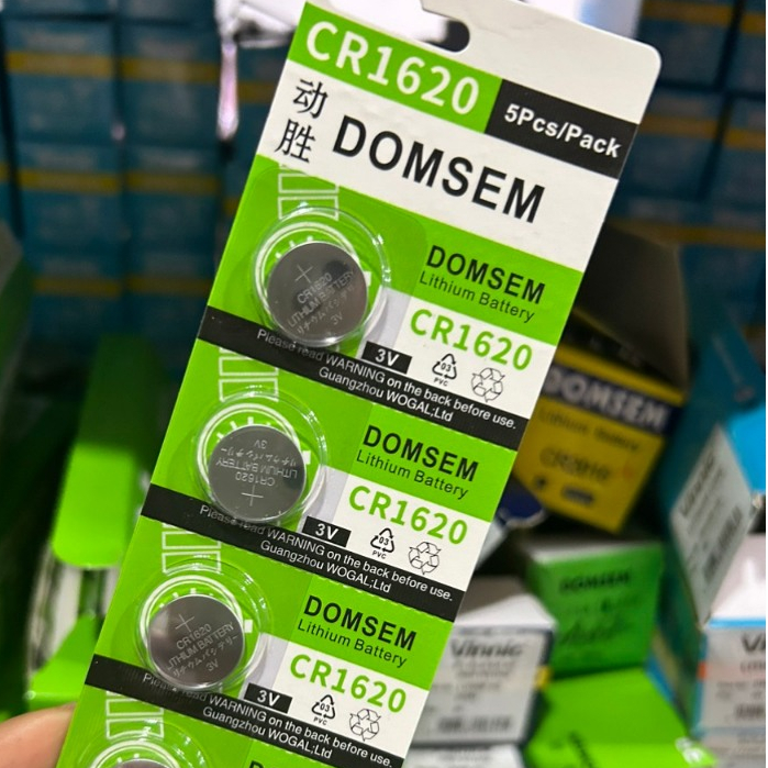 Vỉ 5 Viên Pin CR1620 1620 DOMSEM