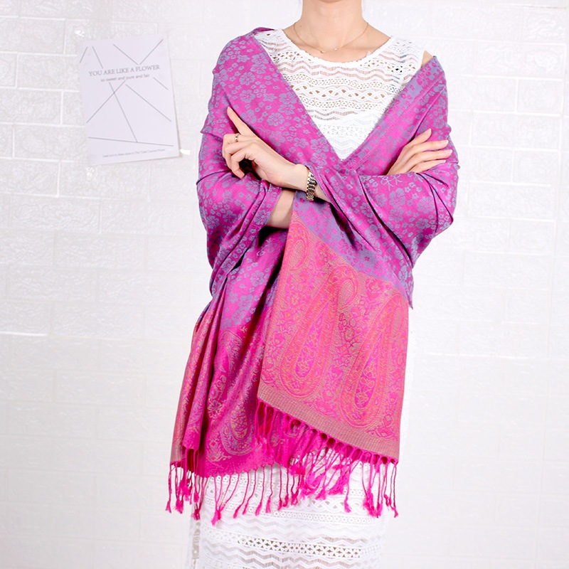 Khăn choàng boho thổ cẩm nữ khăn pashmina dệt choàng quàng cổ Sapa dân tộc du lịch che nắng - Mã PA0012 The Collar Box