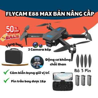 PIycam Mini, Flycam Giá Rẻ, Máy Bay Không Người Lái E88 MAX Camera Kép 4K Full HD,Chế Độ Cảm Biến Tránh Va Chạm Tự Động