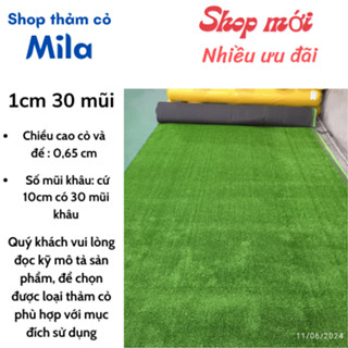 Thảm cỏ nhân tạo 1cm,cỏ ngắn, chuyên dùng trang trí (quý khách đọc kỹ mô tả)