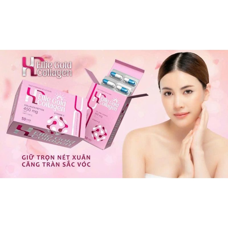 {Chính hãng}Collagen HD Ellie Gold đẹp da hộp 50 viên