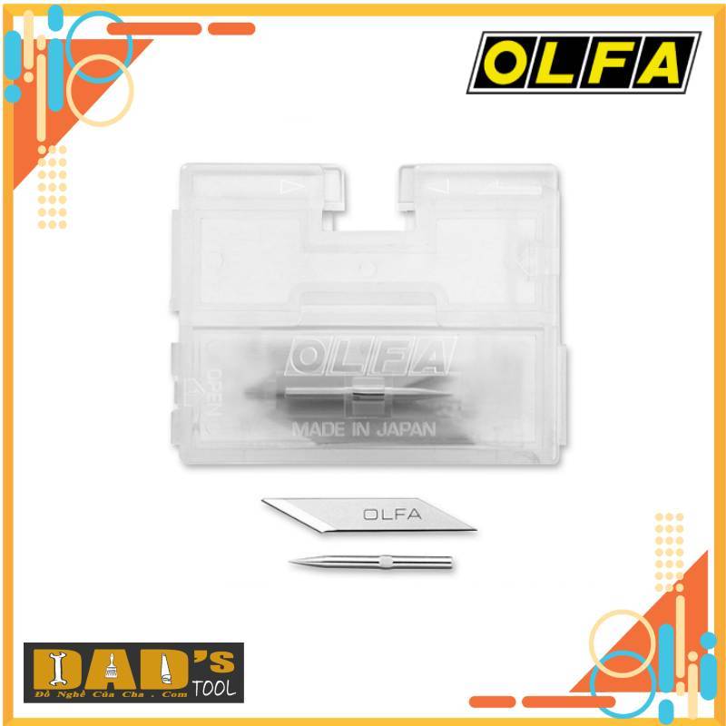 LƯỠI DAO TRỔ THỦ CÔNG OLFA KB-5/30B (HỘP 30 LƯỠI) (Dùng cho dao AK-5)