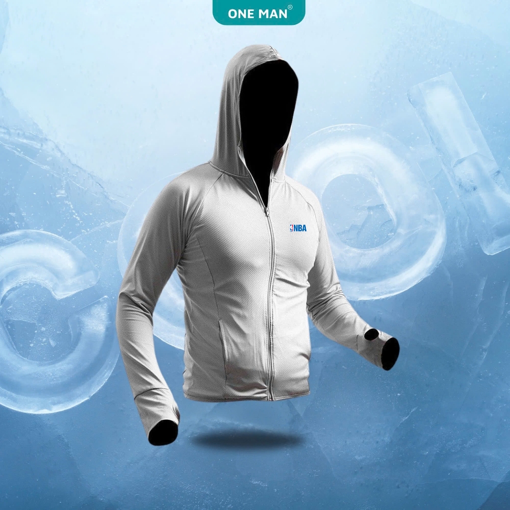 Áo Chống Nắng Nam ONE MAN, Chất Vải Thun Lạnh, Chống Tia UV, Thoáng Mát, Thấm Hút Mồ Hôi AN009