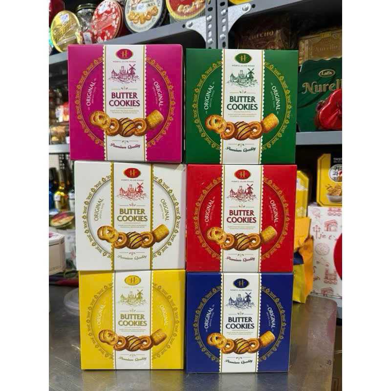 DATE MỚI Bánh quy Butter Cookies hộp giấy vuông nhỏ
