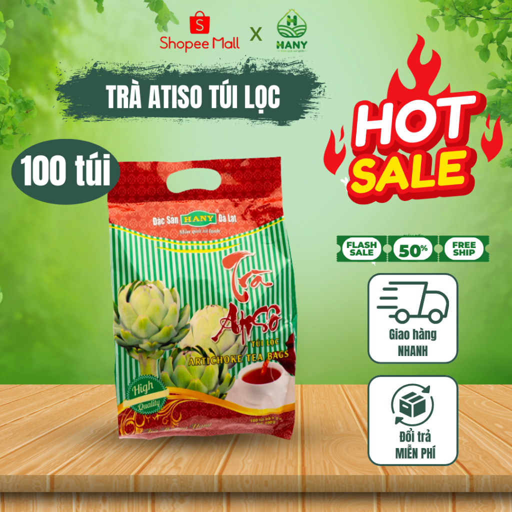  Trà Atiso HANY túi lọc 100 gói Đặc Sản Đà Lạt 