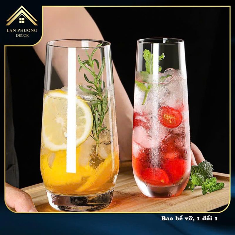 Ly thủy tinh chịu nhiệt dung tích 350ml và 550ml mã 3614+3615