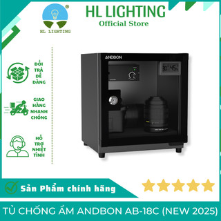 Tủ Chống Ẩm Andbon AB-18C New 2025 - HL Lighting - 18L, 30x27x25.8cm, Điều Chỉnh 30%-80% RH