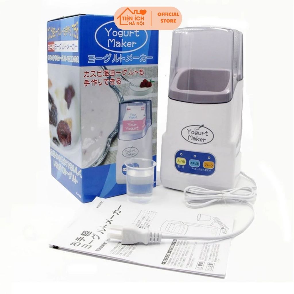 Máy làm sữa chua 3 nút Yogurt Maker Nhật Bản chính hãng Máy có chế độ ủ sữa giữ nhiệt dành cho bé