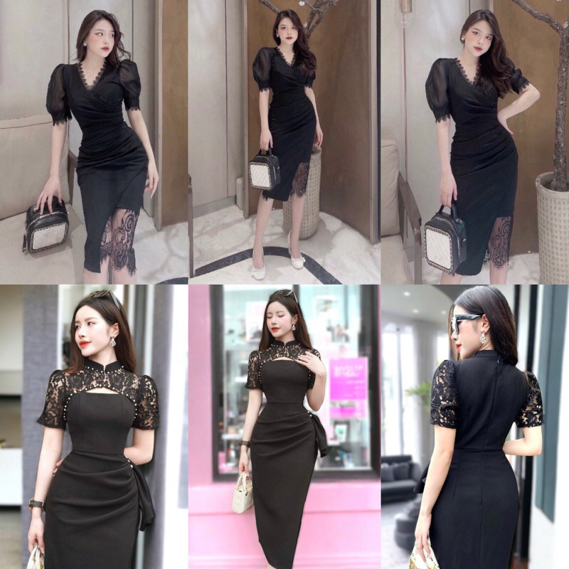 [Kèm ảnh thật] Đầm body phối ren M-2XL
