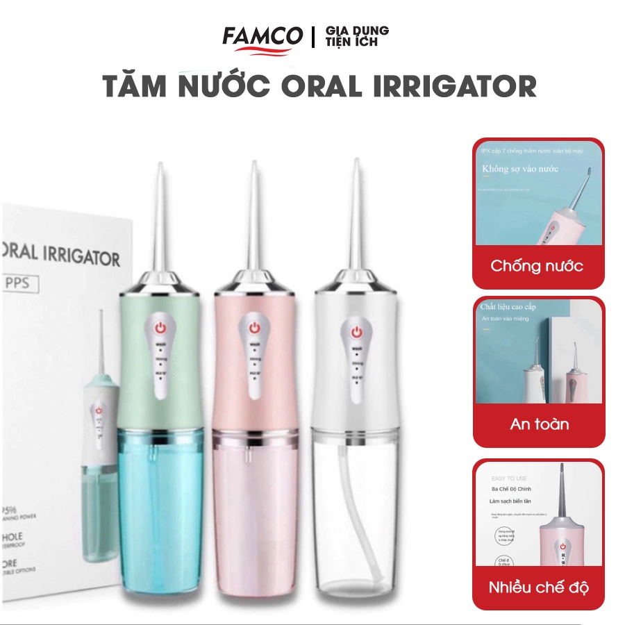 Máy Tăm Nước Cầm Tay Oral Irrigator - Tăm Nước Vệ Sinh Răng Miệng Hàng Chính Hãng New New